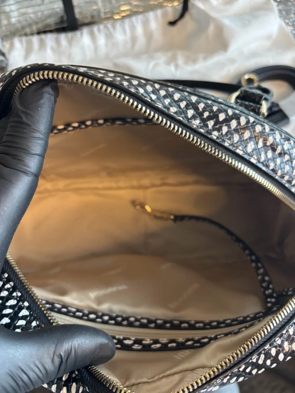Brahmin structured satchel